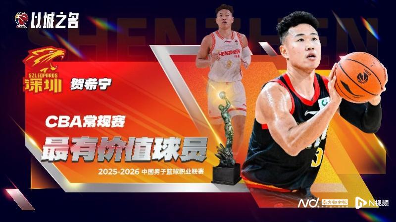 C7官网-深圳队贺希宁加冕CBA常规赛MVP，外援史密斯获国际最佳